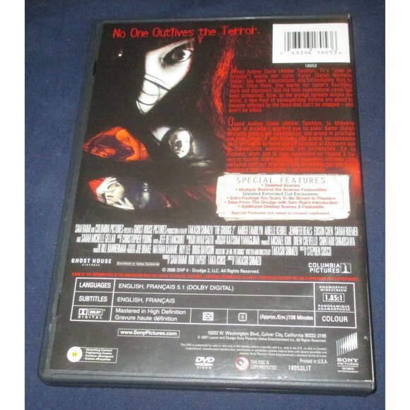 The Grudge 2 (DVD, 2007, Canadian Unrated Directors Cut) Widescreen - Picture 3 of 3